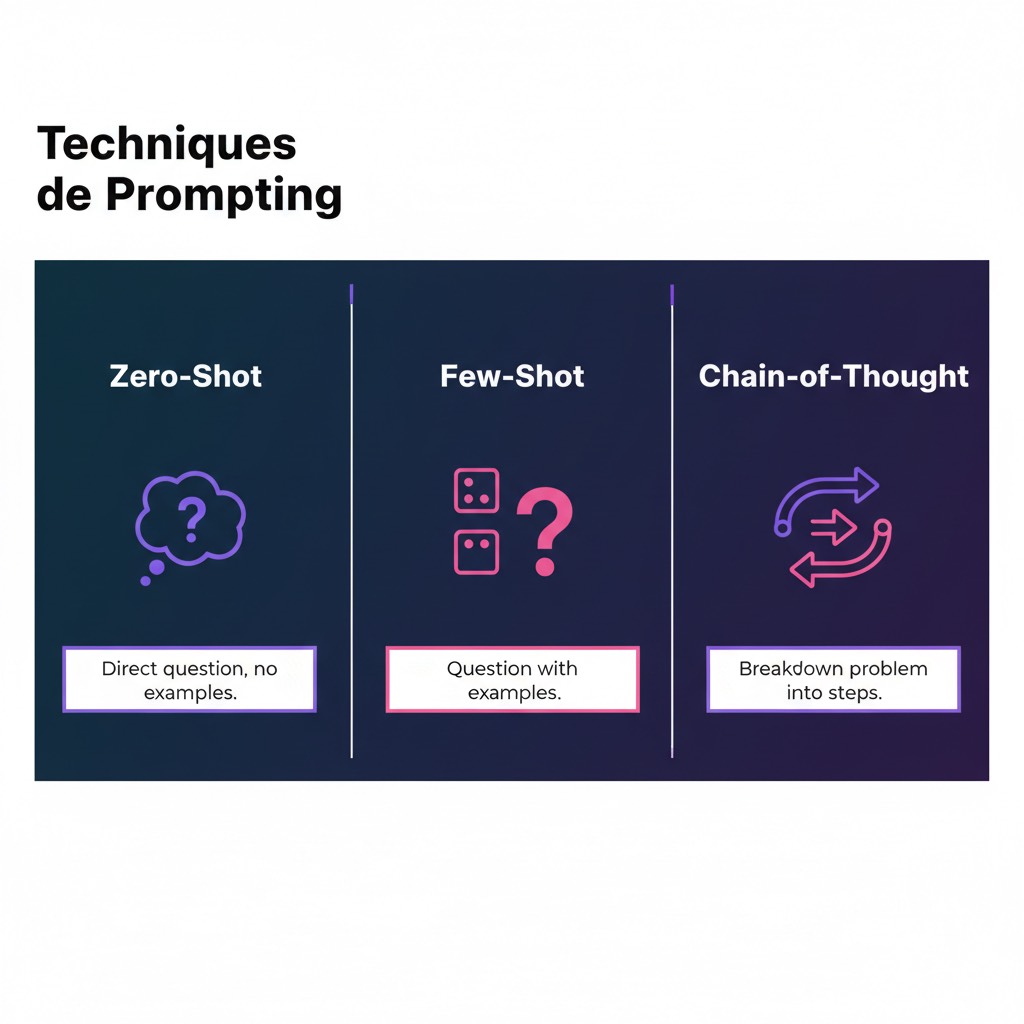 Technique zero-shot et few-shot prompting
