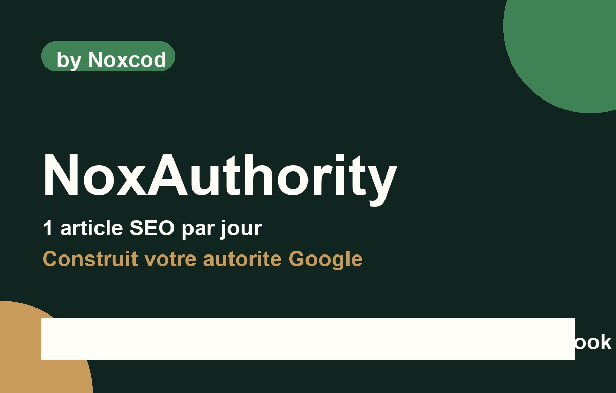 NoxAuthority — 1 article SEO/jour pour construire votre autorité