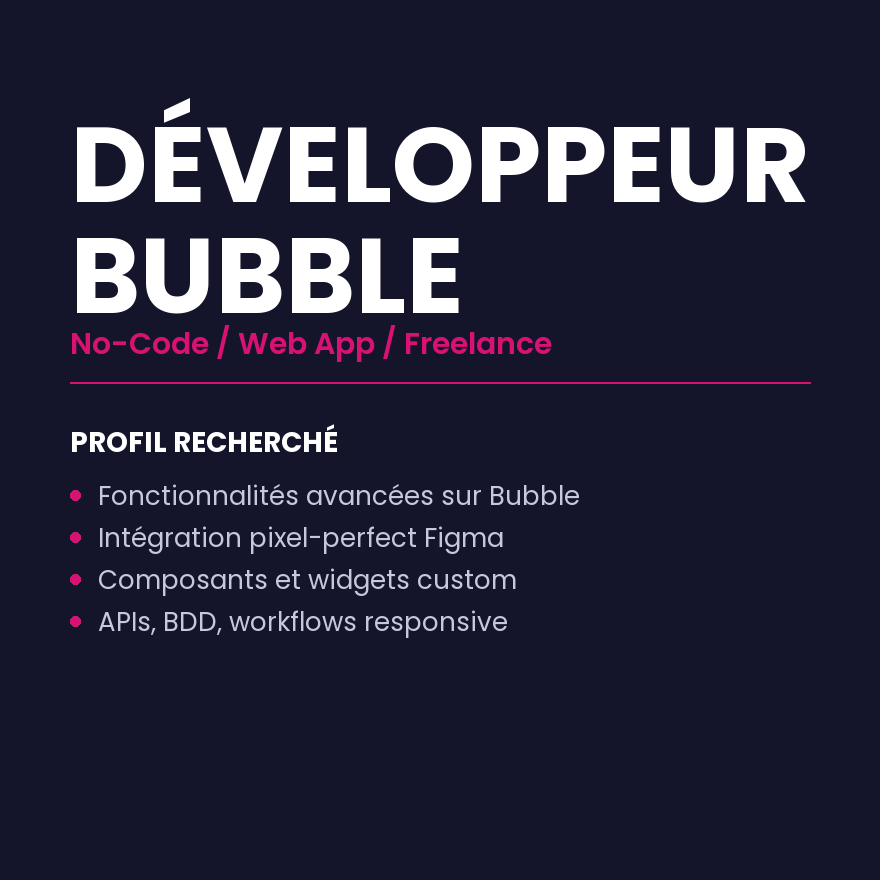 Développeur.se Bubble H/F