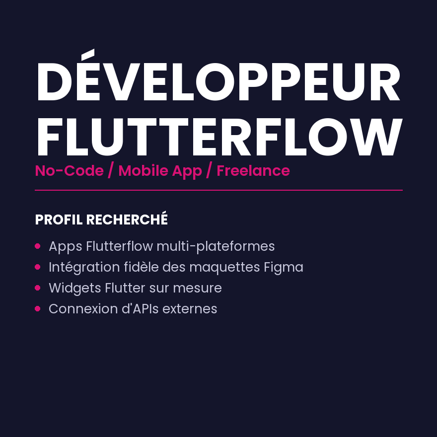 Développeur.se Flutterflow H/F