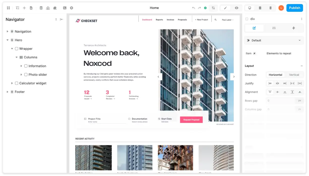 WeWeb frontend builder no-code