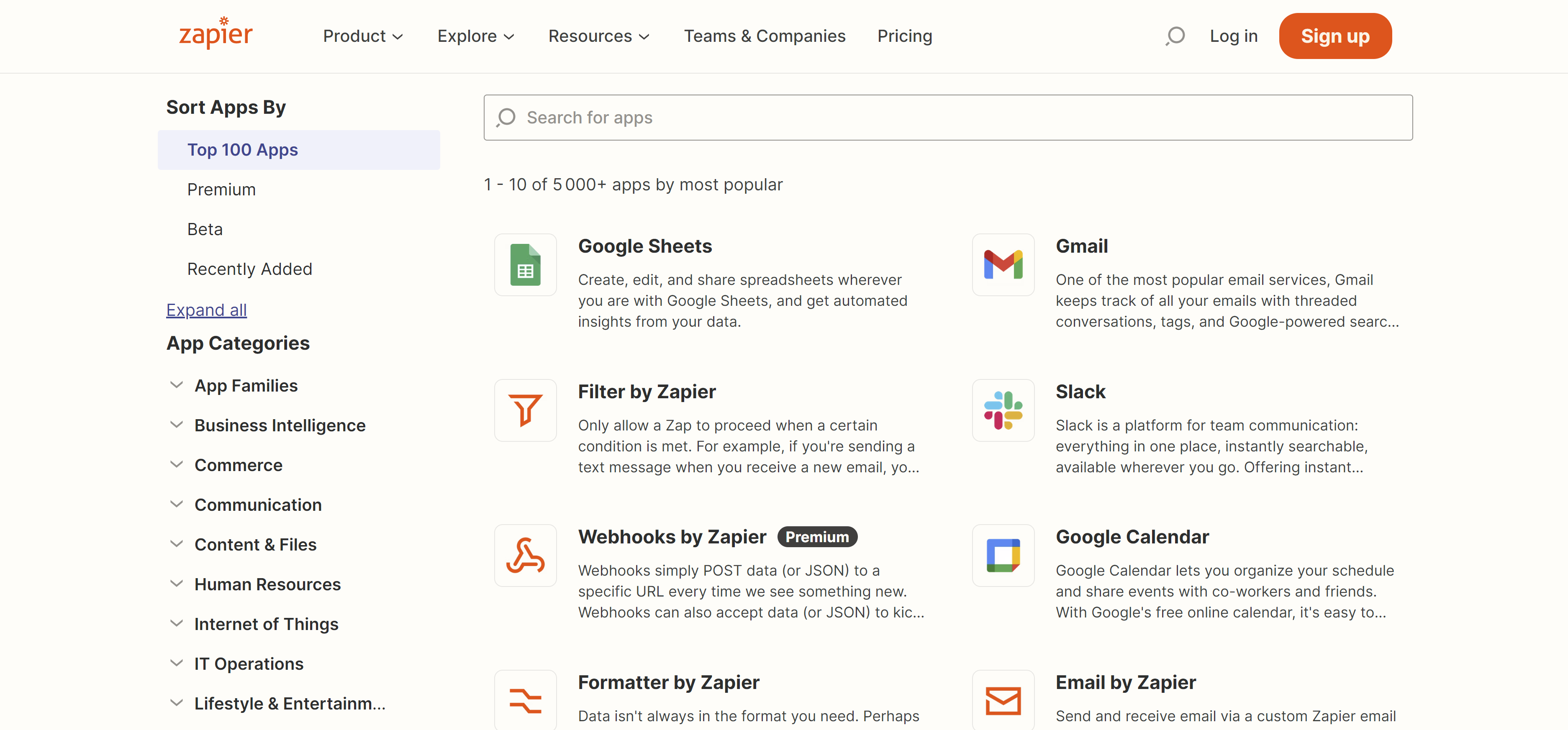 Integration app with Zapier