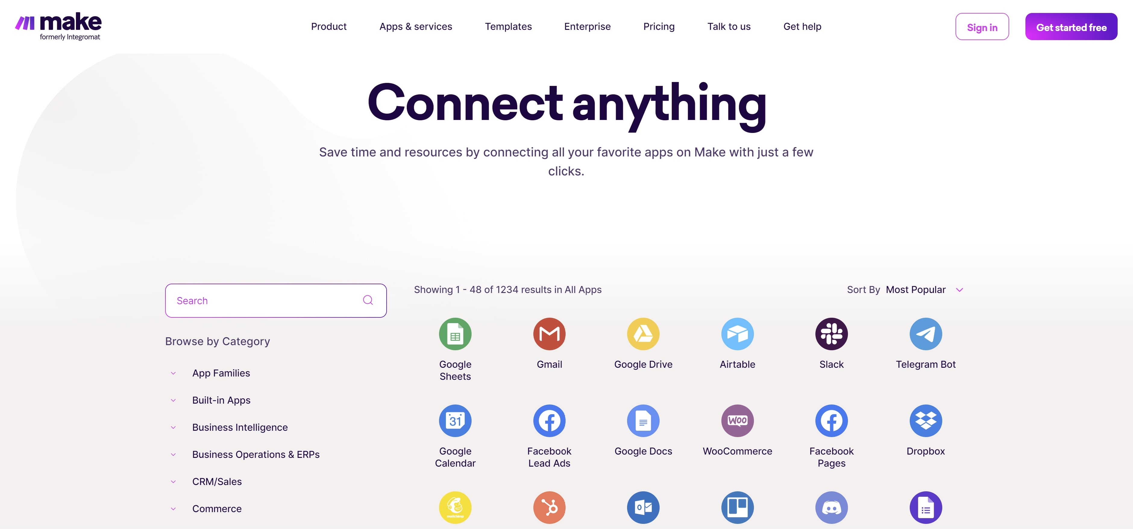 Integration app with Make